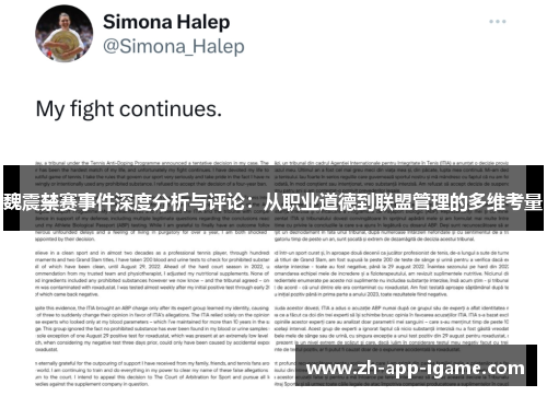 魏震禁赛事件深度分析与评论：从职业道德到联盟管理的多维考量